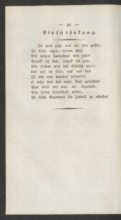 Einschränkung.