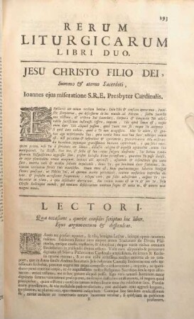 [VI.] Rerum Liturgicarum Libri Duo.