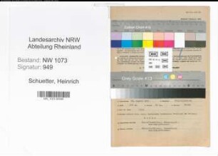 Entnazifizierung Heinrich Schuetter , geb. 26.08.1897 (Beamter)