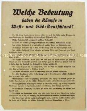Antibolschewistisches Flugblatt der Liga zum Schutze der deutschen Kultur
