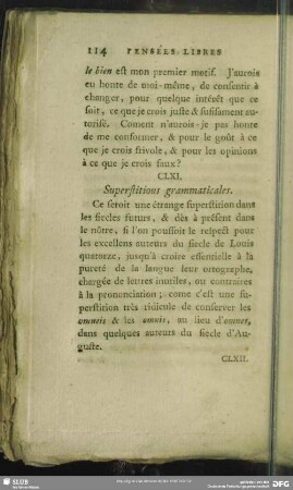 CLXI. Superstitiones grammaticales