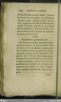 CLXI. Superstitiones grammaticales