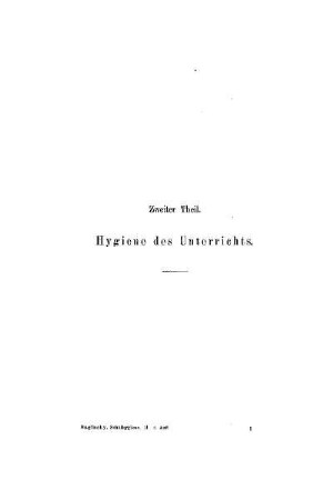 Hygiene des Unterrichts