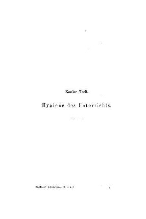 Hygiene des Unterrichts