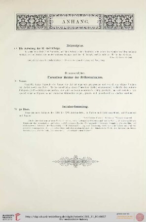 Anhang (Nr. 69-71)
