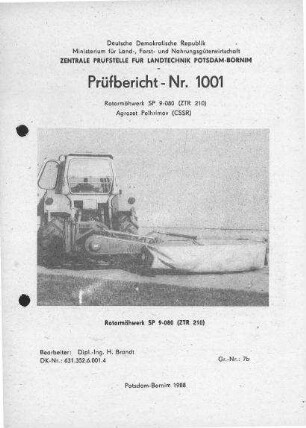 Rotormähwerk SP 9-080