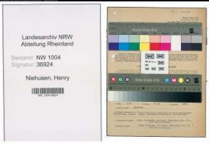 Entnazifizierung Henry Niehusen , geb. 10.03.1888 (Matrose)