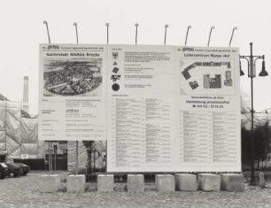 Wohnkolonie Grube Marga, Bautafel "Gartenstadt Marga-Brieske"