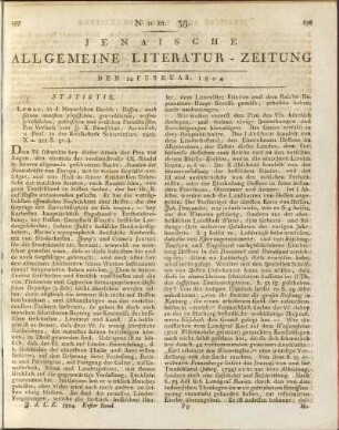 Num. 38. Den 14. Februar 1804