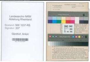 Entnazifizierung Anton Genthof , geb. 25.08.1897 (Polizist)