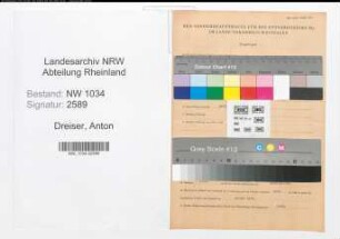 Entnazifizierung Anton Dreiser , geb. 06.02.1907 (Major)