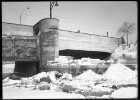 Vereisung des Neckars Ansicht einer Eisansammlung vor der Brücke am 01.03.1929