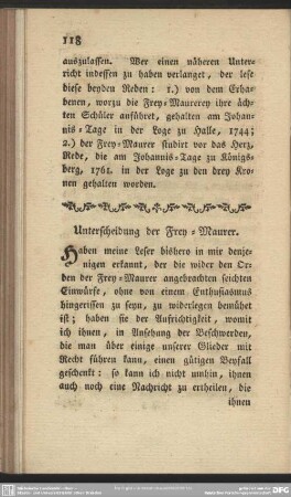 Unterscheidung der Frey-Maurer