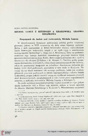 [4.]1954: Michał Lanz z Kitzingen a krakowska grafika książkowa