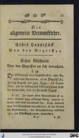 Allgemeine Vernunftlehre.