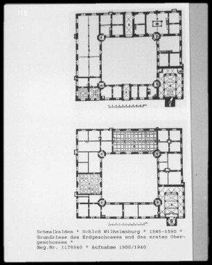 Schmalkalden, Schloss Wilhelmsburg: Grundrisse