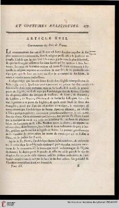 Article XVII