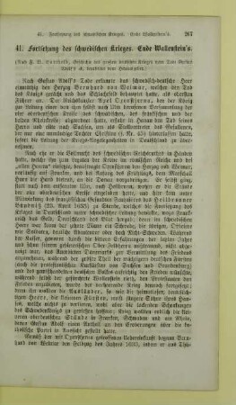 41. Fortsetzung des schwedischen Krieges. Ende Wallenstein's