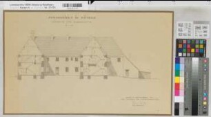 Rüthen (Rüthen) Amtsgericht Ansicht und Schnitte 1954 1 : 100 35 x 58,5 Pause Staatshochbauamt Soest