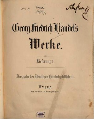 Georg Friedrich Händel's Werke, 1. Susanna : Oratorium