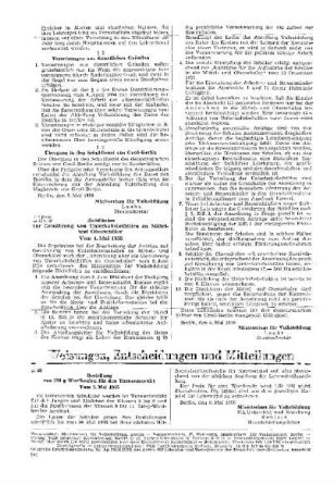 Richtlinien zur Gewährung von Unterhaltsbeihilfen an Mittel- und Oberschüler : 21/56 vom 4. Mai 1956