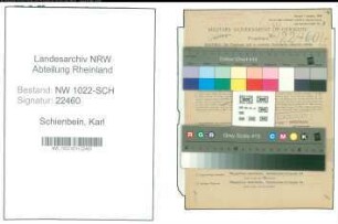 Entnazifizierung Karl Schienbein , geb. 06.07.1890 (Bibliothekar)