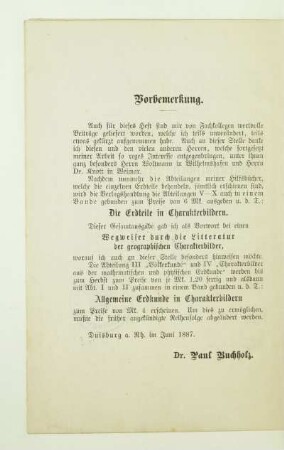 Vorbemerkung