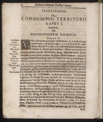 Caput I. Exhibens Ejus Definitionem Nominis.