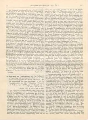 201-205 [Rezension] Die Apokryphen und Pseudepigraphen des Alten Testaments