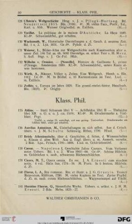 Klass. Phil. (Nr. 135-165)