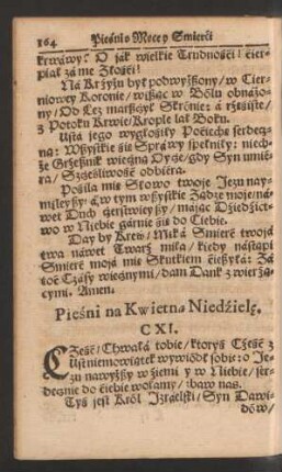 Piesni na Kwietna Niedziele.
