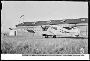 Flugplatz Dresden-Kaditz, Junkers-Verkehrsflugzeug der Sächsischen Luftverkehrs-AG