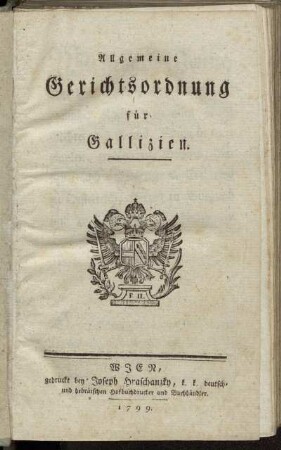 Allgemeine Gerichtsordnung für Gallizien