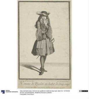 Homme de qualité en habit de drap rayé
