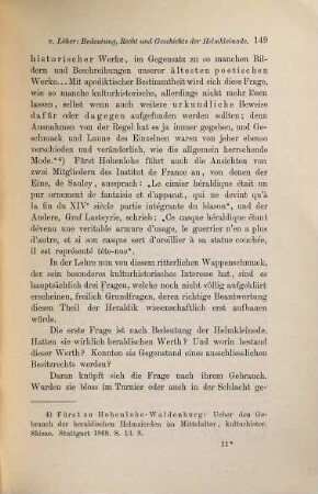 Ueber der Helmkleinode Bedeutung, Recht und Geschichte