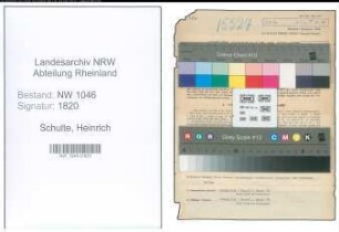 Entnazifizierung Heinrich Schulte , geb. 24.10.1886 (Postassistent)