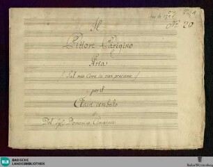 Il Pittore parigino. Excerpts - Don Mus.Ms. 275 : S, cemb