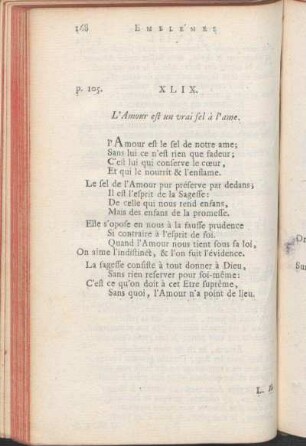 XLIX. L'Amour est un vrai sel à l'ame.