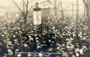 Ende einer Demonstration in Wilhelmshaven