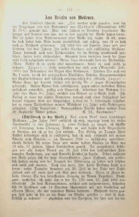 Aus Briefen von Wollenen.