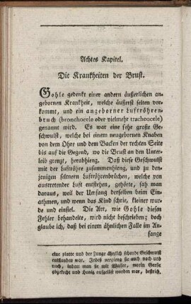 Achtes Kapitel. Die Krankheiten der Brust.