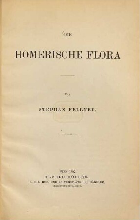 Die homerische Flora
