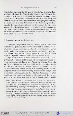 6. Zusammenfassung und Folgerungen
