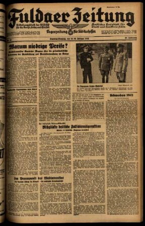 Ausgabe vom Samstag, den 15. Februar 1941.
