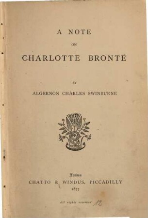 A note on Charlotte Brontë