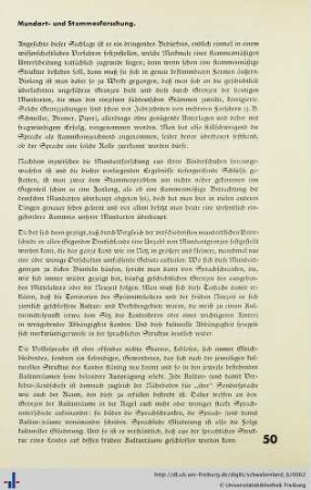 Mundart- und Stammesforschung.