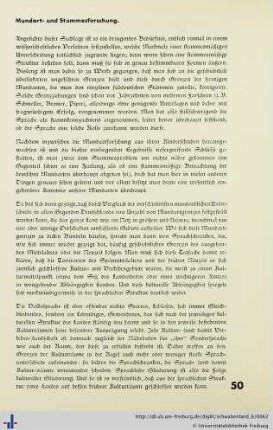 Mundart- und Stammesforschung.