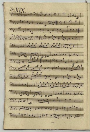 19. Anonymus, Menuette, Es-Dur