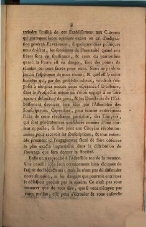 Éclaircissemens Sur le Projet d'un Établissement destiné au soutien de la Fabrique d'Horlogerie