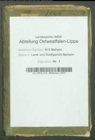 Sequestration der Lehnseinkünfte der Familie von der Lippe.